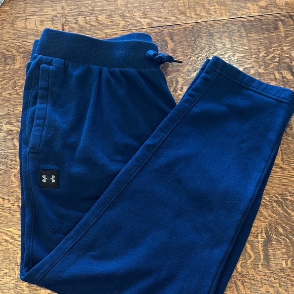 Under Armour Men’s Navy Joggers Sweatpants fleece lined pockets Sz XXL - Picture 1 of 6